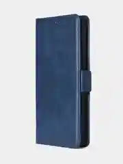 Темно-синий чехол-книжка для Xiaomi Redmi Note 13 Pro (4G) / Poco M6 Pro 4G из высококачественной кожи