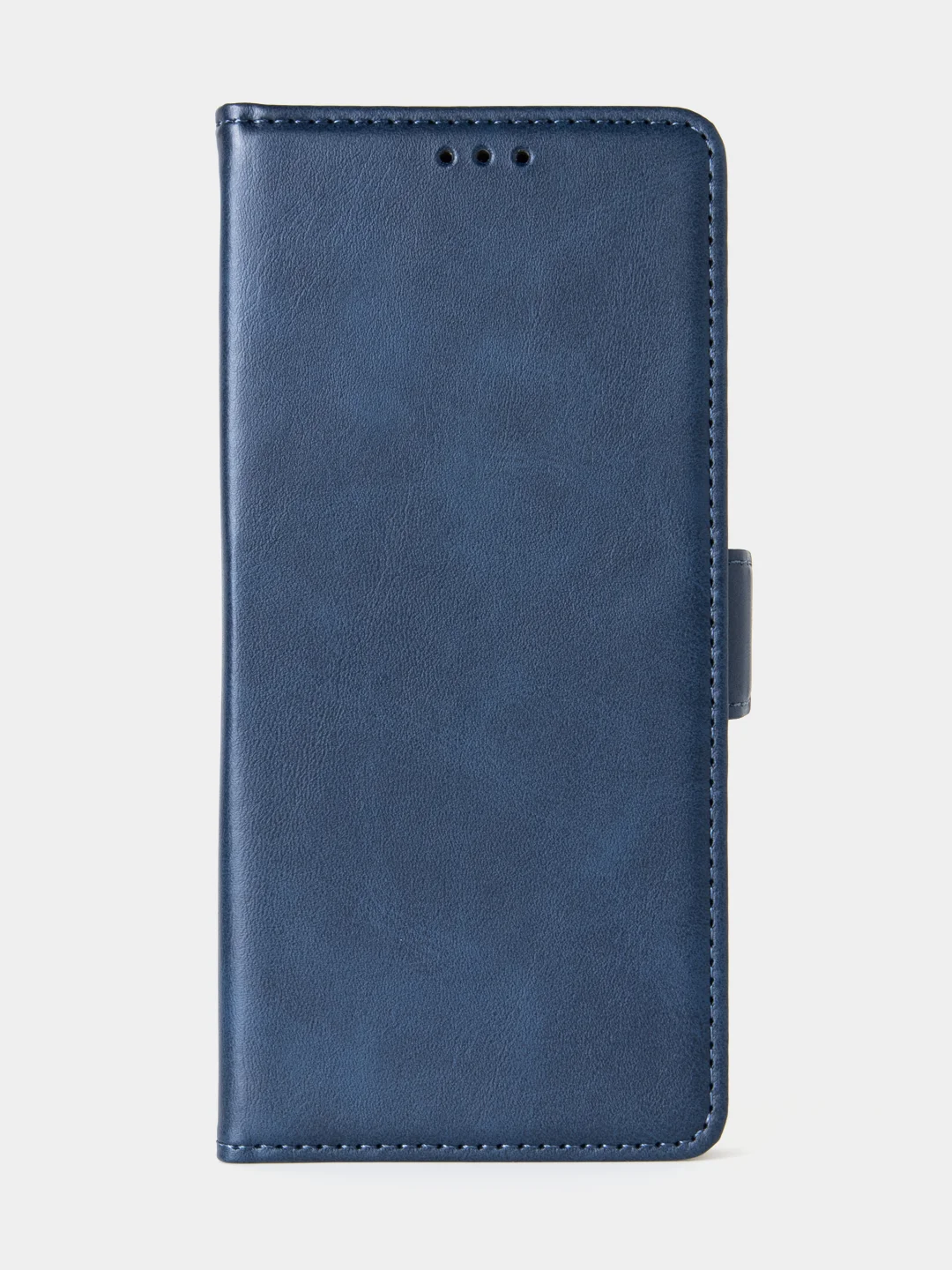 Темно-синий чехол-книжка для Xiaomi Redmi Note 13 Pro (4G) / Poco M6 Pro 4G из высококачественной кожи