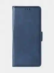 Темно-синий чехол-книжка для Xiaomi Redmi Note 13 Pro (4G) / Poco M6 Pro 4G из высококачественной кожи