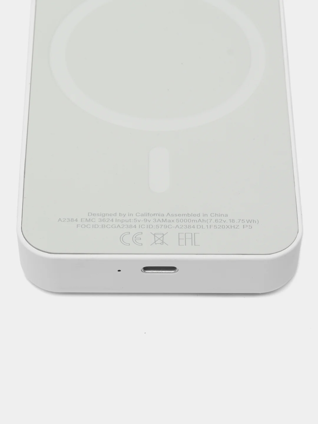 Серый внешний беспроводной аккумулятор MagSafe для iPhone, зарядка PowerBank 5000 mAh