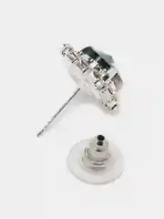 Зеленый набор украшений из ожерелья и серег
