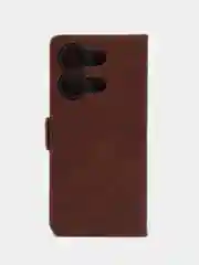 Коричневый чехол-книжка для Redmi Note 13 4G (Редми Ноут 13 ) с боковым магнитом