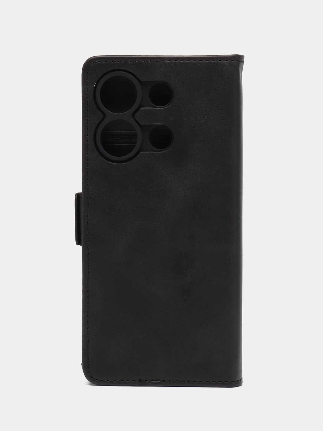 Черный чехол-книжка для Redmi Note 13 4G (Редми Ноут 13 ) с боковым магнитом