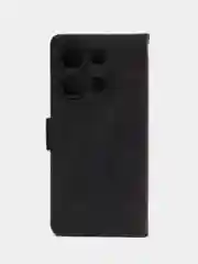 Черный чехол-книжка для Redmi Note 13 4G (Редми Ноут 13 ) с боковым магнитом