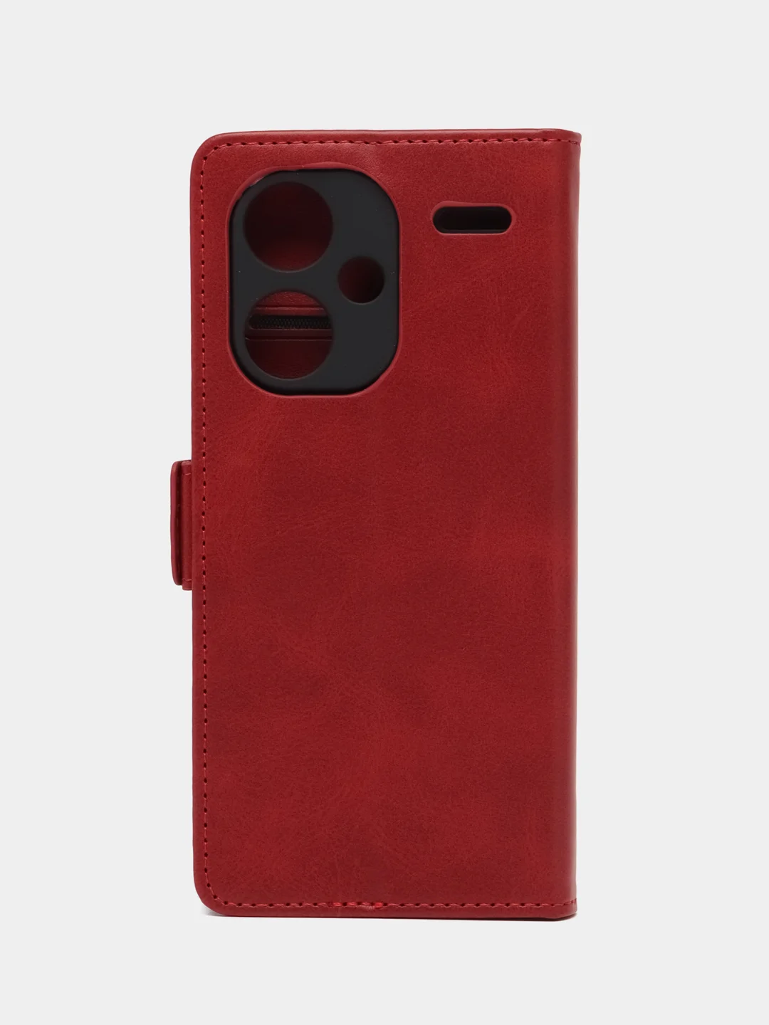 Красный чехол-книжка Redmi Note 13 Pro Plus 5G (Редми Ноут 13 Про Плюс) с боковым магнитом