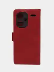 Красный чехол-книжка Redmi Note 13 Pro Plus 5G (Редми Ноут 13 Про Плюс) с боковым магнитом