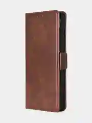 Терракотовый чехол-книжка для Xiaomi Redmi Note 13 (4G) из высококачественной искусственной кожи