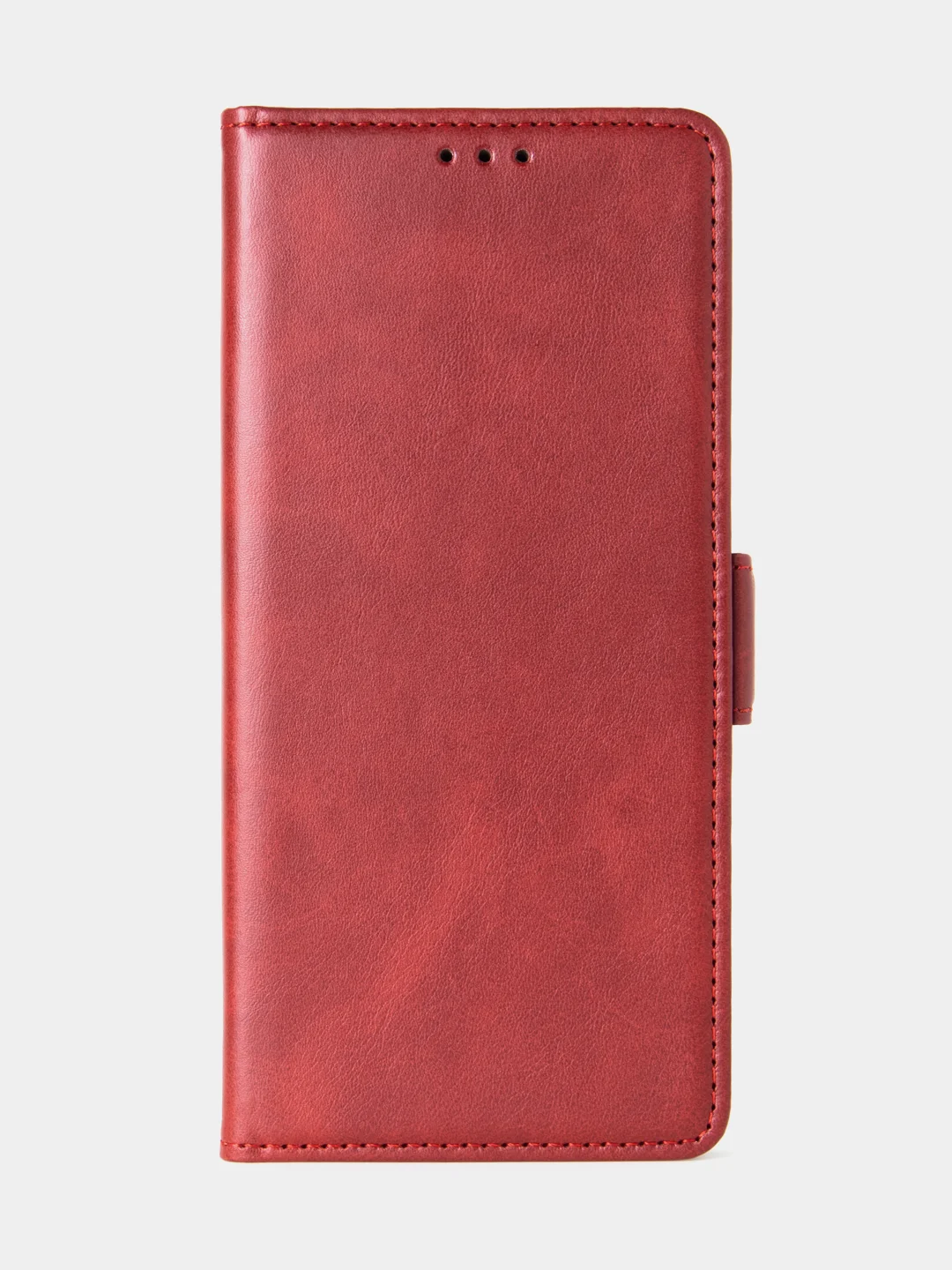 Алый чехол-книжка для Xiaomi Redmi Note 13 (4G) из высококачественной искусственной кожи