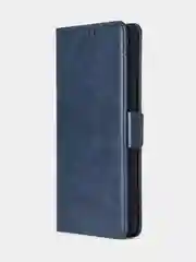 Темно-синий чехол-книжка для Xiaomi Redmi Note 13 (4G) из высококачественной искусственной кожи