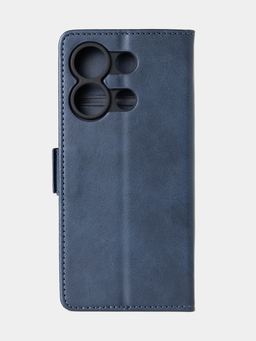 Темно-синий чехол-книжка для Xiaomi Redmi Note 13 (4G) из высококачественной искусственной кожи