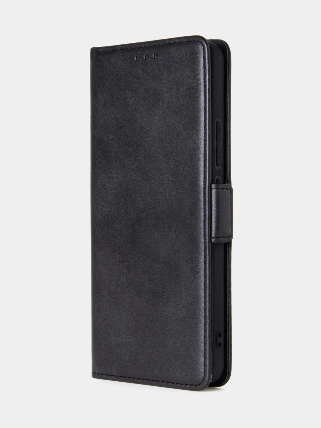 Угольный чехол-книжка для Xiaomi Redmi Note 13 (4G) из высококачественной искусственной кожи