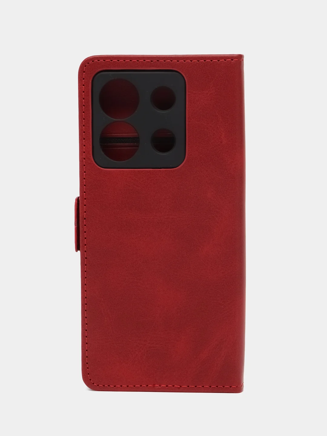 Красный чехол-книжка для Xiaomi Poco X6 (Сяоми Поко Х6) с боковым магнитом