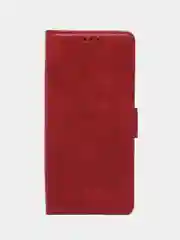 Красный чехол-книжка для Xiaomi Poco X6 (Сяоми Поко Х6) с боковым магнитом