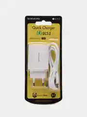 Быстрая зарядка для телефона QC 3.0 Borofone 21A с кабелем тайп си Type-C
