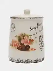 Банка для сыпучих продуктов "Персиковая роза" d=11,5/12,5см. h=18см. v=950мл