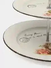 Фруктовница 2-х ярусная "Персиковая роза" d=20/25см. h=24см