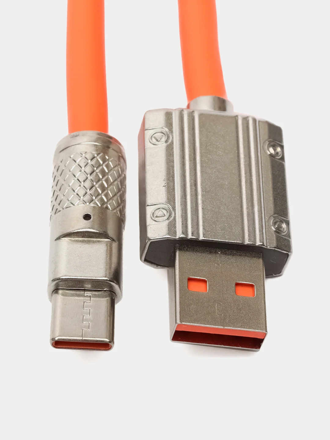 Оранжевый кабель Type-C, 120 Вт, 1 метр, быстрая зарядка для iPhone и Android