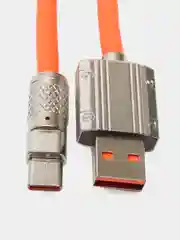 Оранжевый кабель Type-C, 120 Вт, 1 метр, быстрая зарядка для iPhone и Android