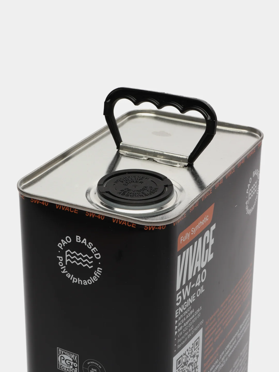 Моторное масло TAIF VIVACE 5W-40 PAO, Синтетическое, 4 л