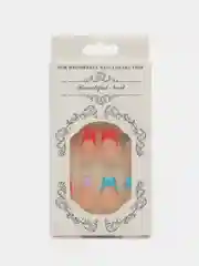 Разноцветный накладные ногти с дизайном, много видов