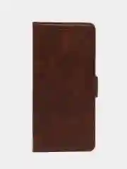 Коричневый чехол-книжка для Redmi Note 13 Pro 4G (Редми Ноут 13 Про) с боковым магнитом