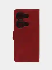 Коричневый чехол-книжка для Redmi Note 13 Pro 4G (Редми Ноут 13 Про) с боковым магнитом