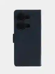 Синий чехол-книжка для Redmi Note 13 Pro 4G (Редми Ноут 13 Про) с боковым магнитом