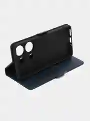 Синий чехол-книжка для Redmi Note 13 Pro 4G (Редми Ноут 13 Про) с боковым магнитом