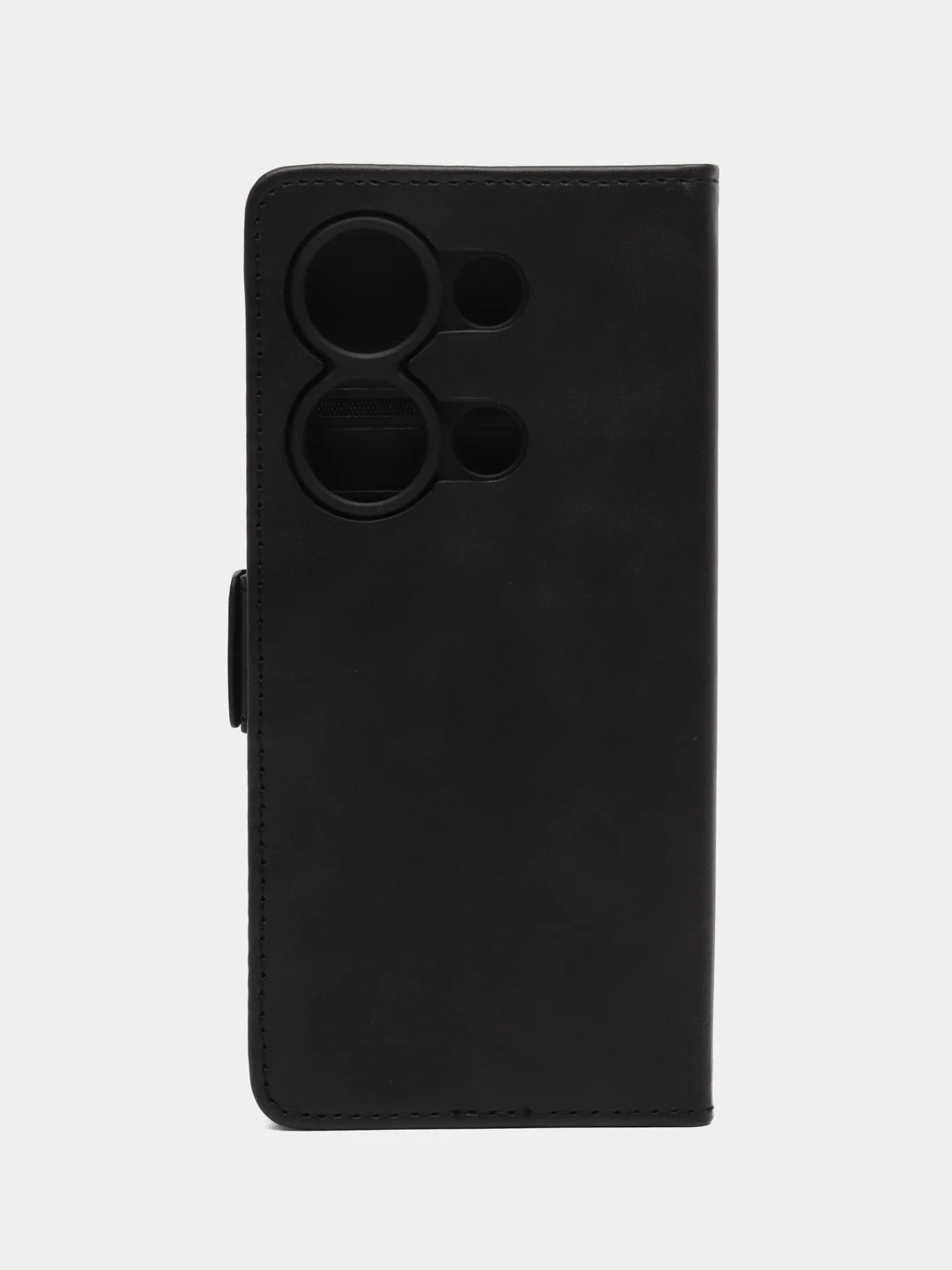 Черный чехол-книжка для Redmi Note 13 Pro 4G (Редми Ноут 13 Про) с боковым магнитом