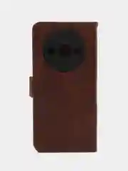 Коричневый чехол-книжка для  Redmi А3 ( Редми А3) с боковым магнитом