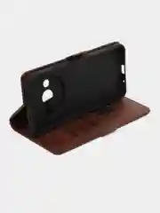 Коричневый чехол-книжка для  Redmi А3 ( Редми А3) с боковым магнитом