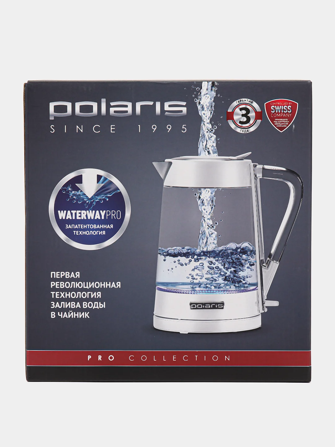Чайник Polaris PWK 1715CGL WATER WAY PRO Белый