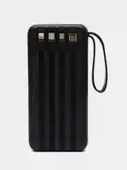 Белый power Bank с быстрой зарядкой, со встроенными кабелями, Lightning, Type-C