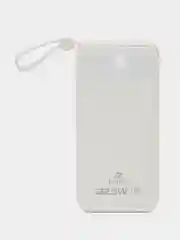 Белый power Bank с быстрой зарядкой, со встроенными кабелями, Lightning, Type-C
