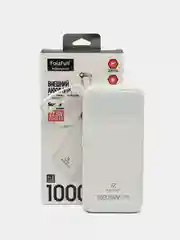 Белый power Bank с быстрой зарядкой, со встроенными кабелями, Lightning, Type-C