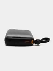 Черный power Bank с быстрой зарядкой, со встроенными кабелями, Lightning, Type-C