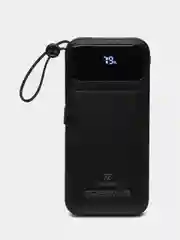Черный power Bank с быстрой зарядкой, со встроенными кабелями, Lightning, Type-C