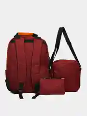 Бордовый рюкзак 3 в 1 школьный, ранец портфель городской школьный для девочки и мальчика спорта