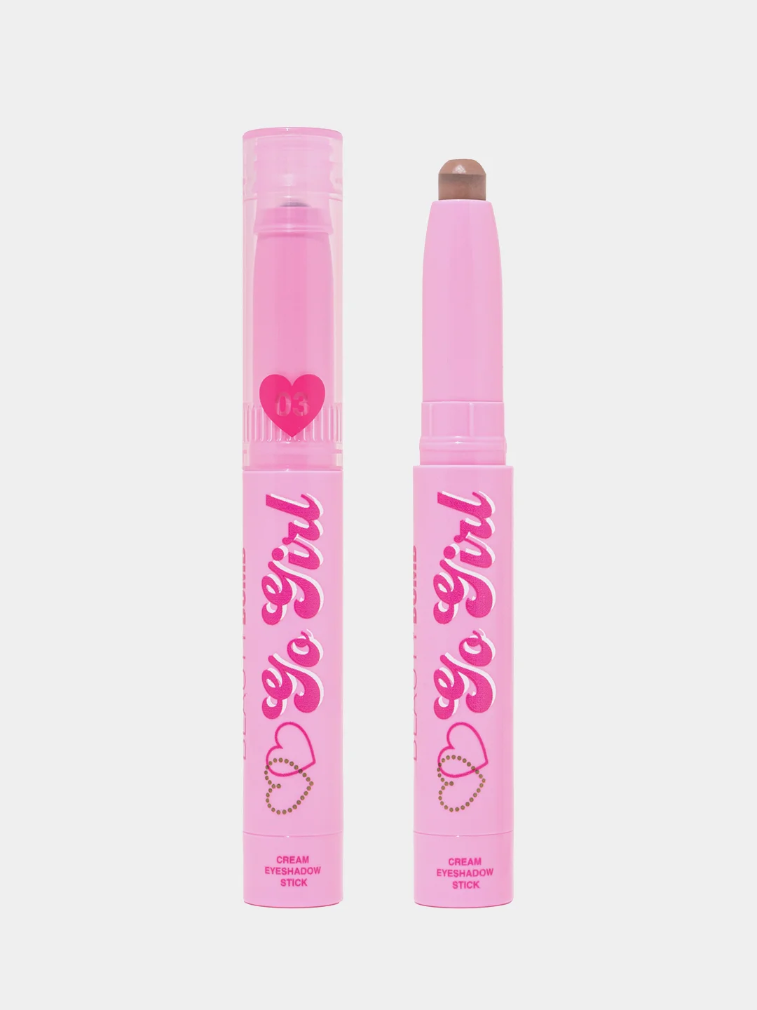 Кремовые тени в стике Beauty Bomb Go girl, тон - 03 Nutty Espresso, сияющий коричневый