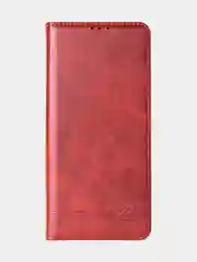Красный чехол-книжка для Tecno Spark 20 Pro Plus из высококачественной искусственной кожи