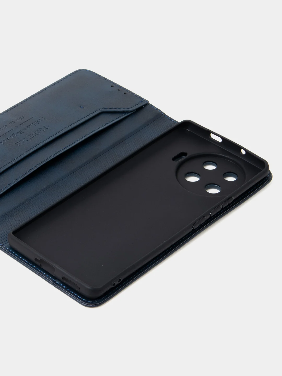 Синий чехол-книжка для Tecno Spark 20 Pro Plus из высококачественной искусственной кожи