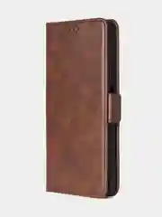 Терракотовый чехол-книжка для Realme C67 из высококачественной кожи