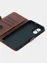Терракотовый чехол-книжка для Realme C67 из высококачественной кожи