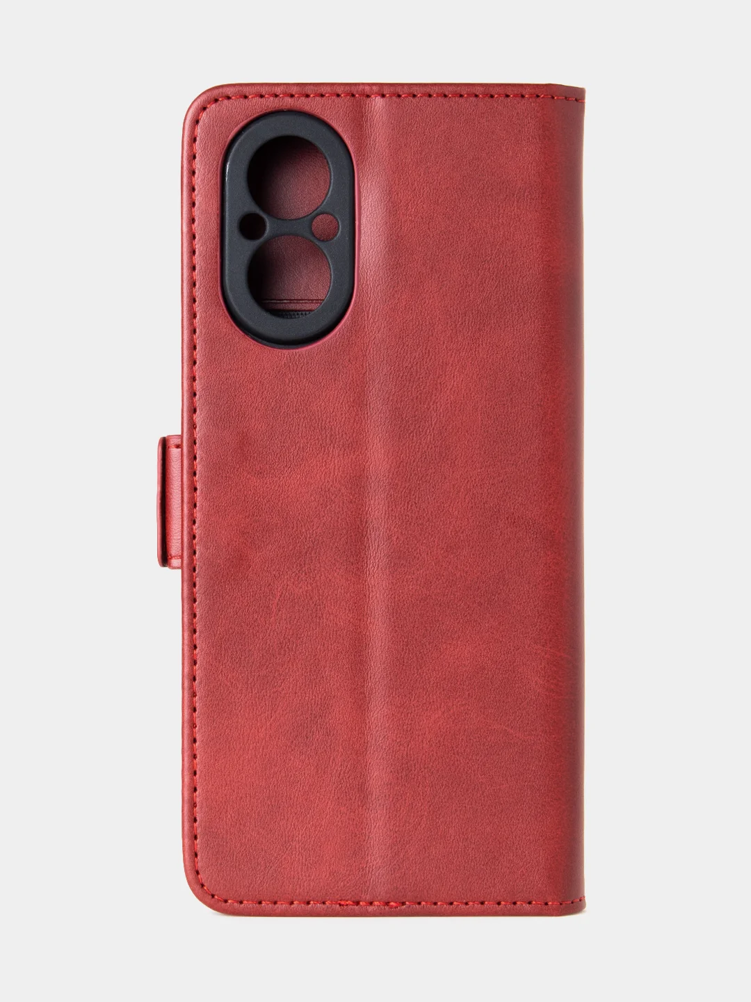 Алый чехол-книжка для Realme C67 из высококачественной кожи