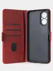 Алый чехол-книжка для Realme C67 из высококачественной кожи