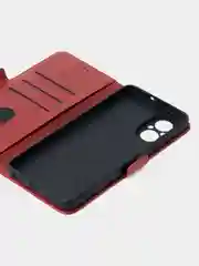 Алый чехол-книжка для Realme C67 из высококачественной кожи