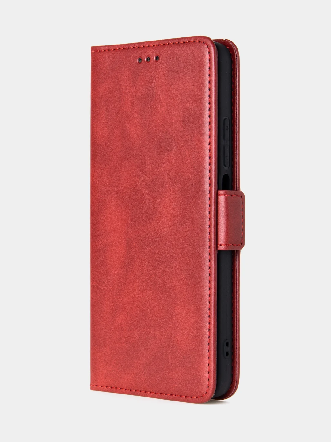 Алый чехол-книжка для Realme C67 из высококачественной кожи