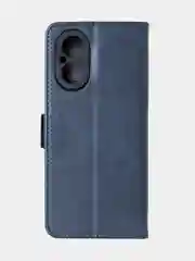 Темно-синий чехол-книжка для Realme C67 из высококачественной кожи