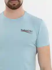 Голубой мужская футболка
