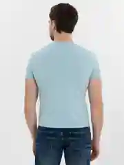 Голубой мужская футболка